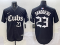 Men's Chicago Cubs Ryne Sandberg Black Replica Player Jersey