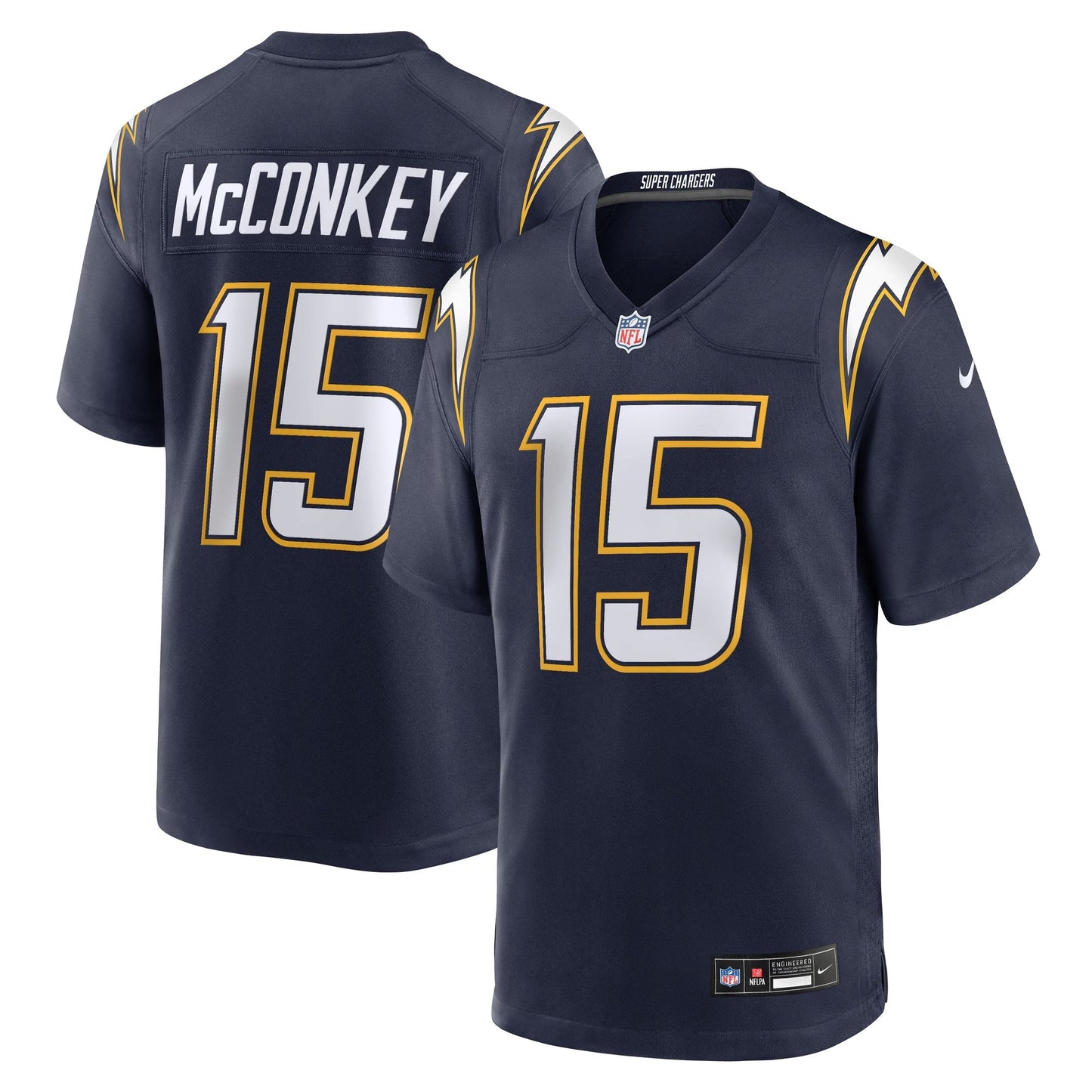 Los Angeles Chargers Ladd McConkey Navy Alternate Super Chargers Game Player Jersey