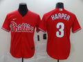 Men's Philadelphia Phillies #3 Bryce Harper  Red Jersey1