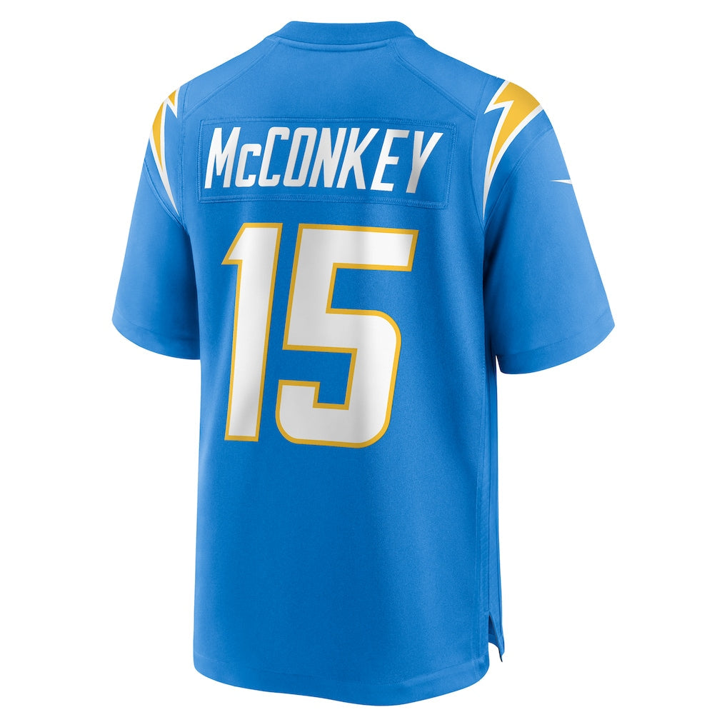 LA.Chargers #15 Ladd McConkey Powder Blue Player Game Jersey