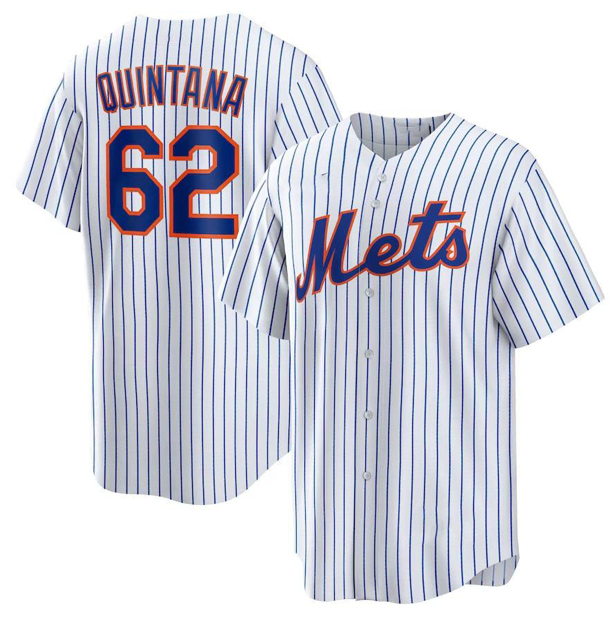 New York Mets #62 Jos Quintana White Home Replica Player Jersey Baseball Jerseys