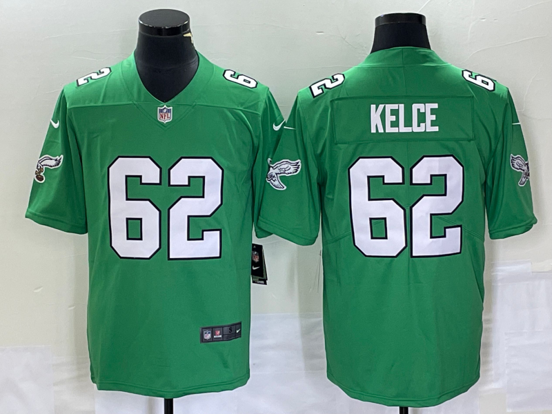 Men's Philadelphia Eagles Jason Kelce  Jersey-green