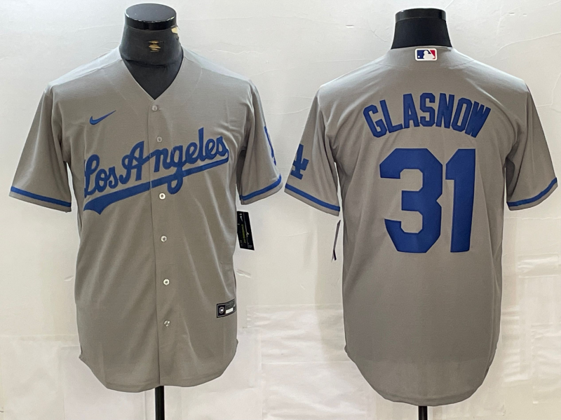 Men's Los Angeles Dodgers Tyler Glasnow Gray Player Jersey