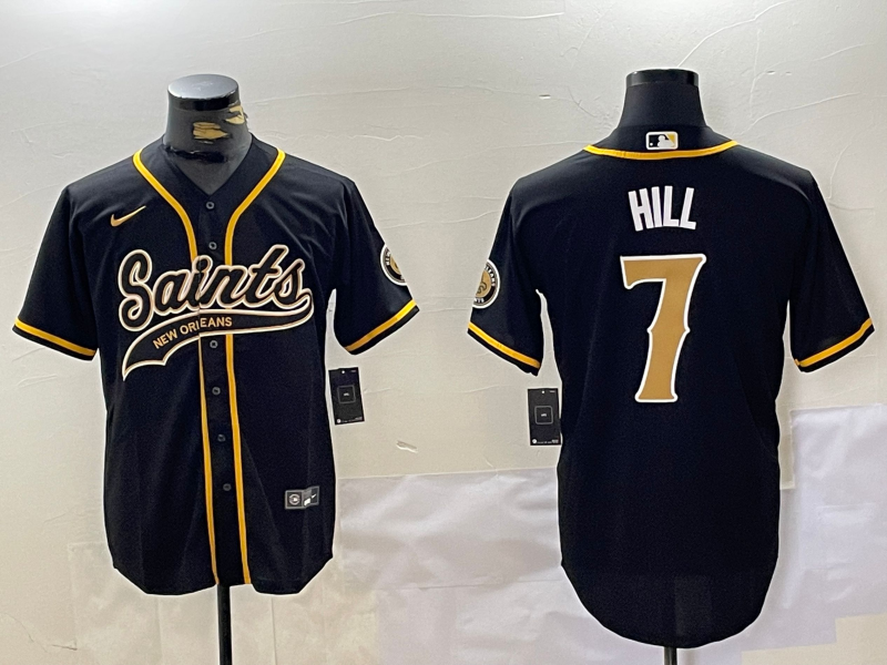 Men's New Orleans Saints Taysom Hill Black Player Jersey