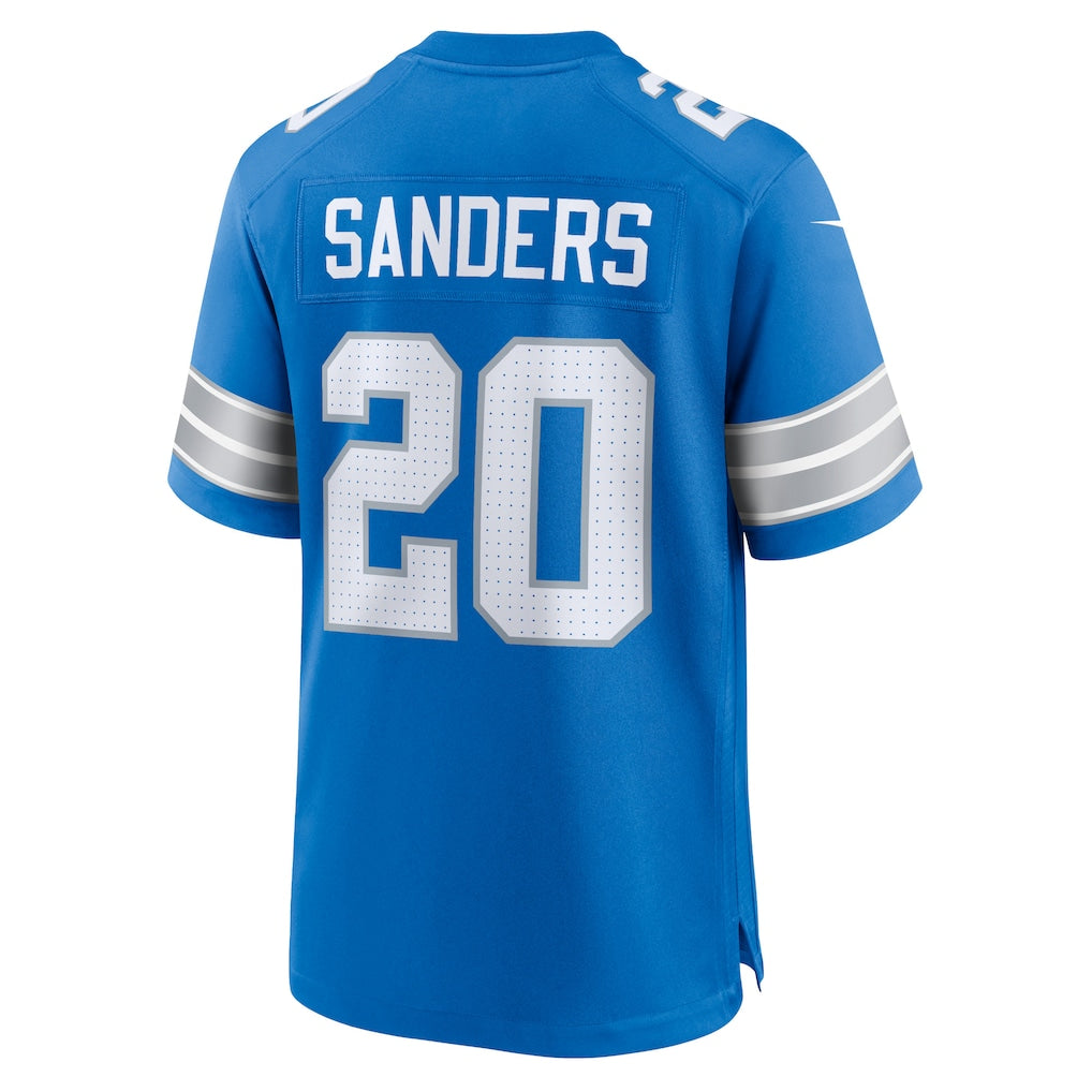 D.Lions #20 Barry Sanders Blue Retired Player Game Jersey