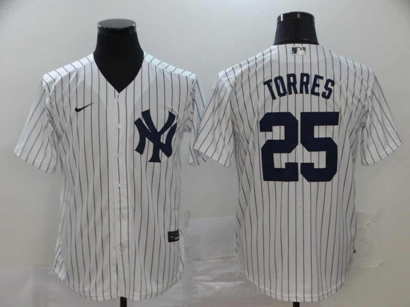 Men's New York Yankees Gleyber Torres White Replica Baseball Jersey