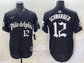 Men's Philadelphia Phillies Kyle Schwarber Black Replica Player Jersey
