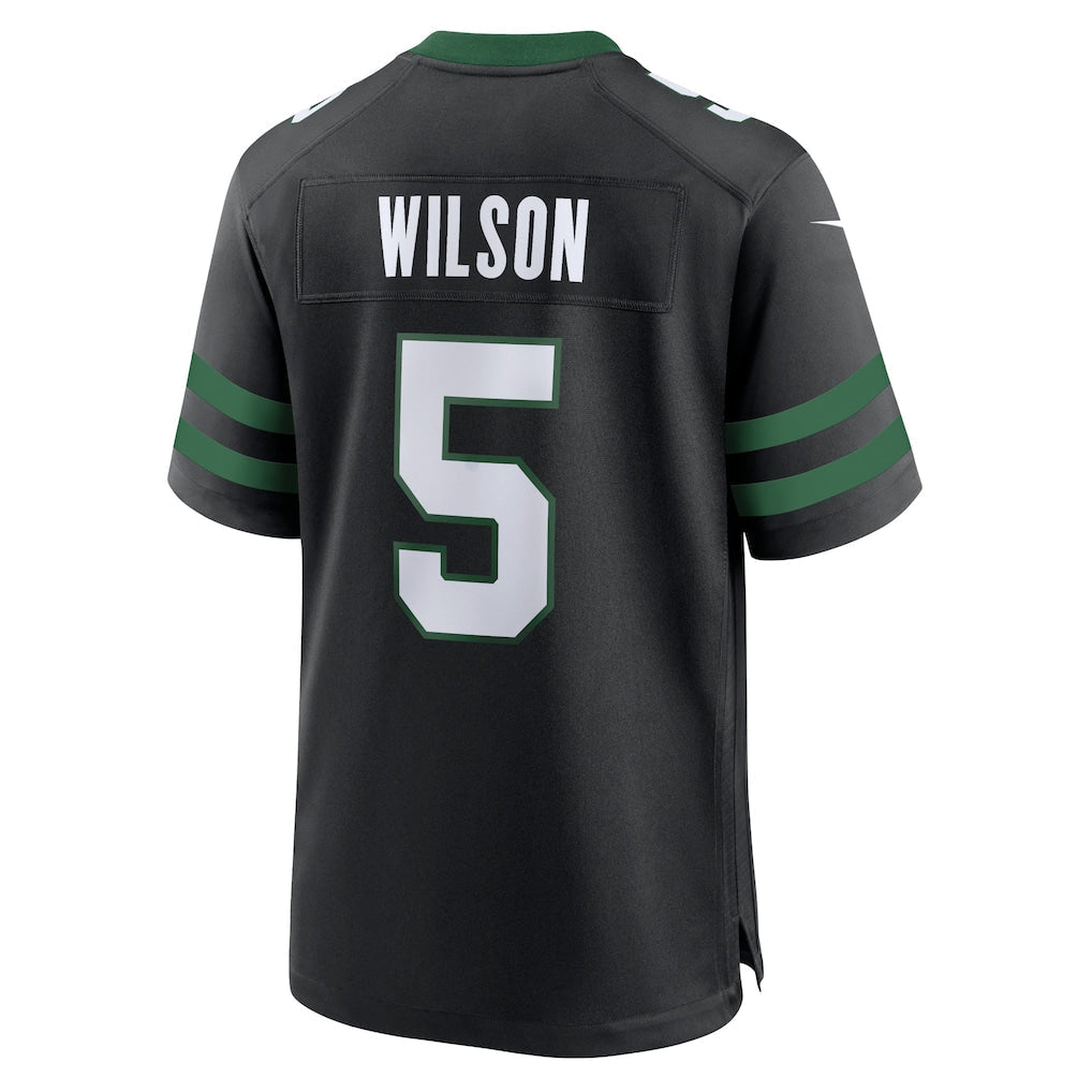 NY.Jets #5 Garrett Wilson Legacy Black Alternate Game Jersey