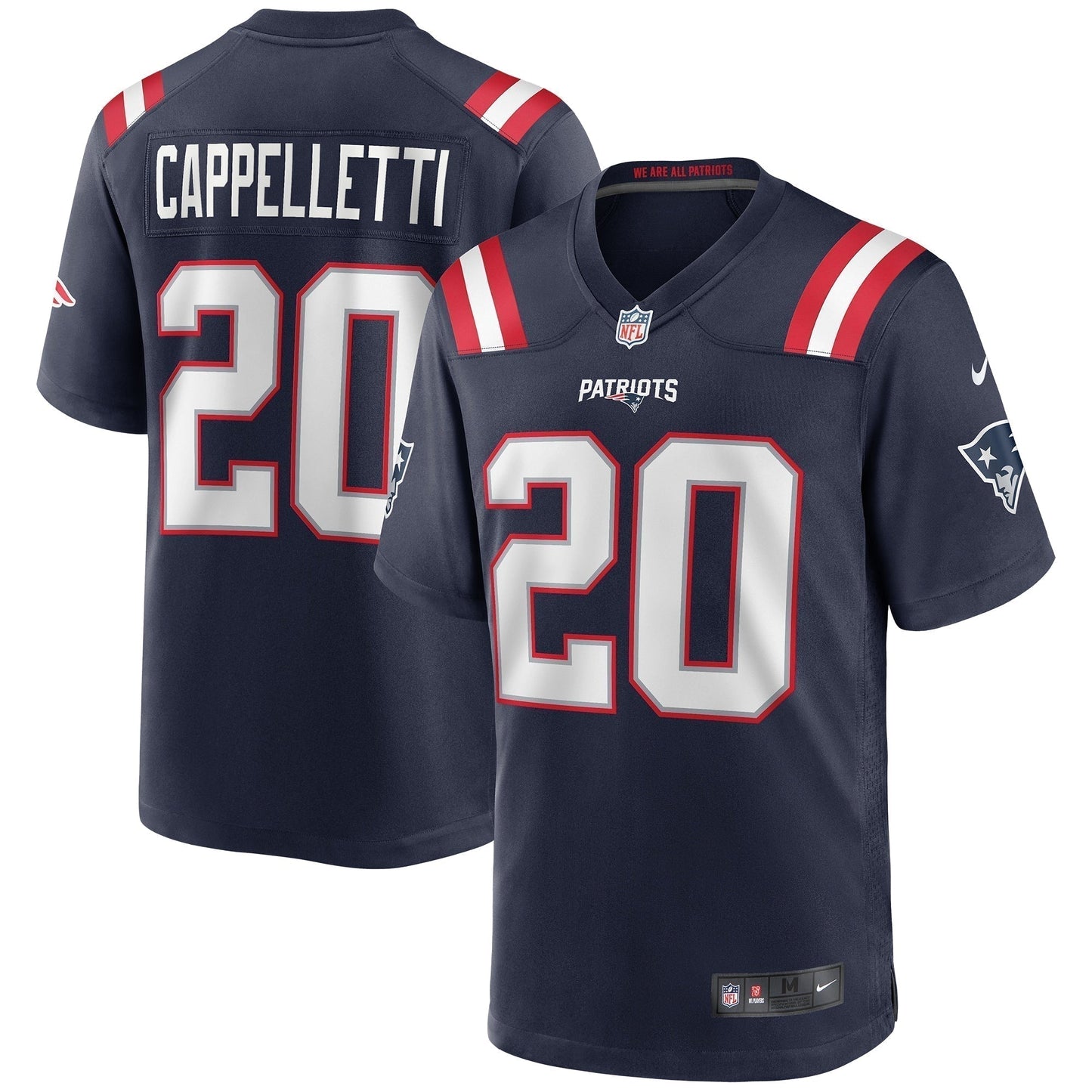 Gino Cappelletti New England Patriots  Game Retired   Jersey - Navy