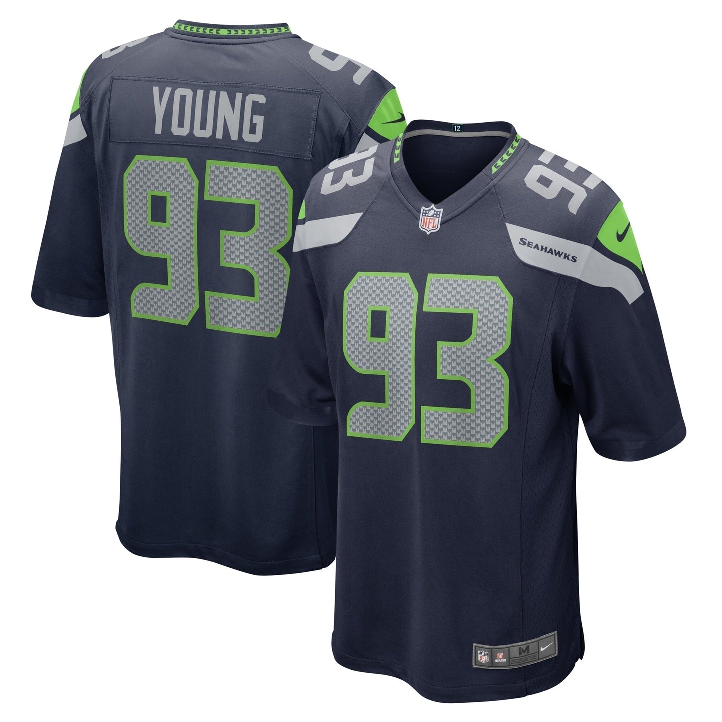 Cameron Young Seattle Seahawks   Game Jersey -  College Navy