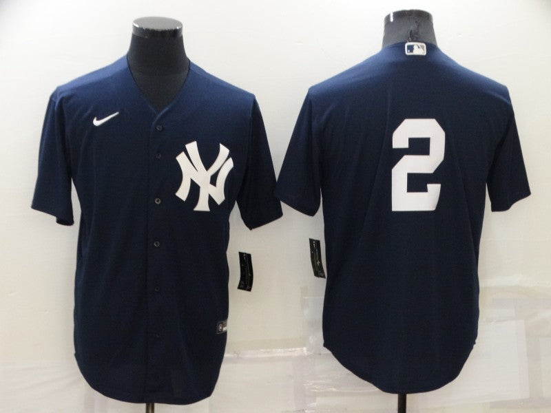 Men's New York Yankees Derek Jeter Navy Replica Player Name Jersey