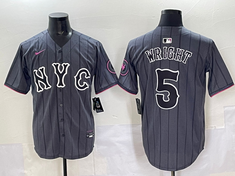 Men's New York Mets David Wright Gray City Connect Limited Player Jersey