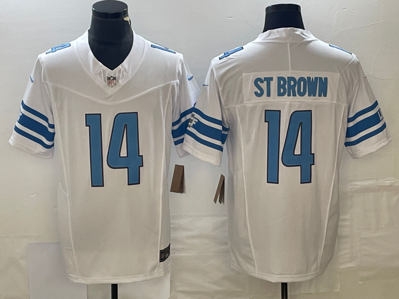 Men's Detroit Lions Amon-Ra St. Brown White Game Jersey