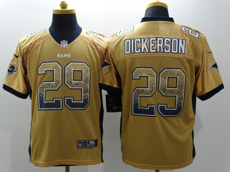 Men's Los Angeles Rams Eric Dickerson #29 Yellow Game Jersey1