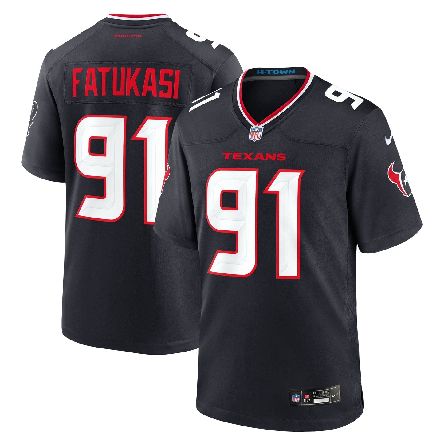 Houston Texans Folorunso Fatukasi Navy Team Game Jersey