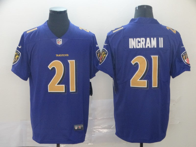 Men's Baltimore Ravens Mark Ingram II Purple Game Jersey