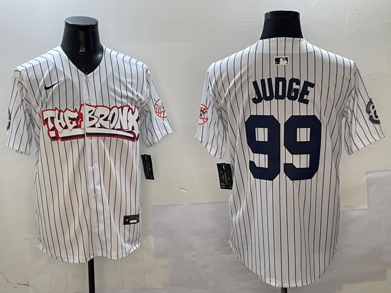 Men's New York Yankees1 Aaron Judge White Limited Player Jersey