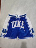 JUST DON Duke University Blue Pocket Shorts