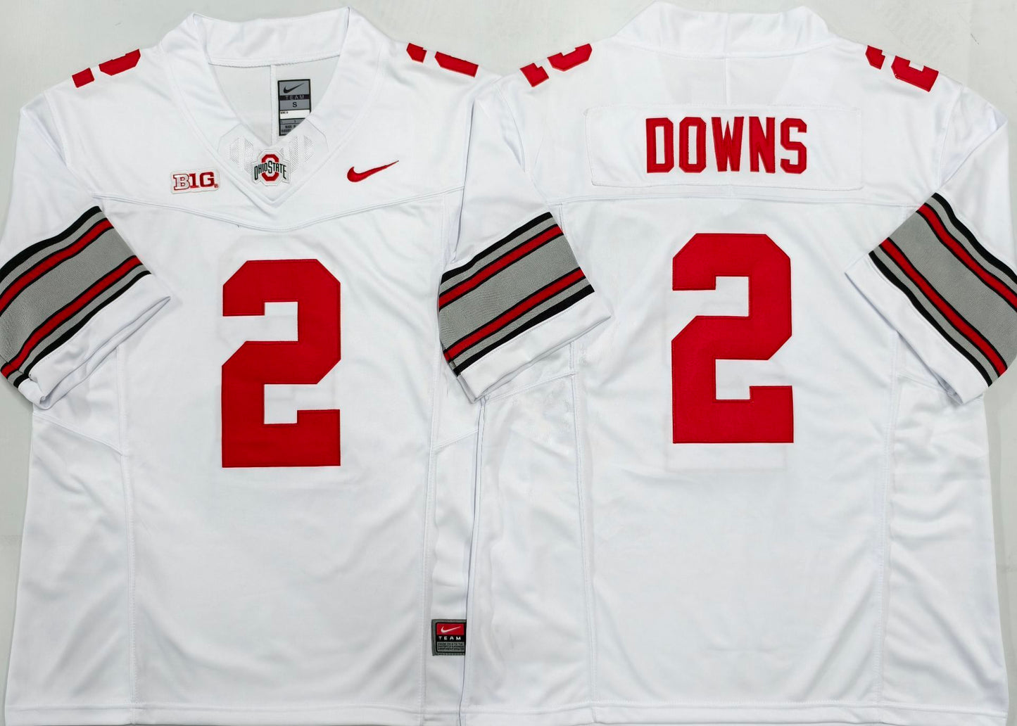Men's Ohio State Buckeyes Caleb Downs White Player Jersey