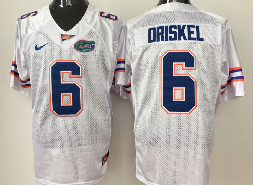Men's Florida Gators Jeff Driskel White Player Game Jersey