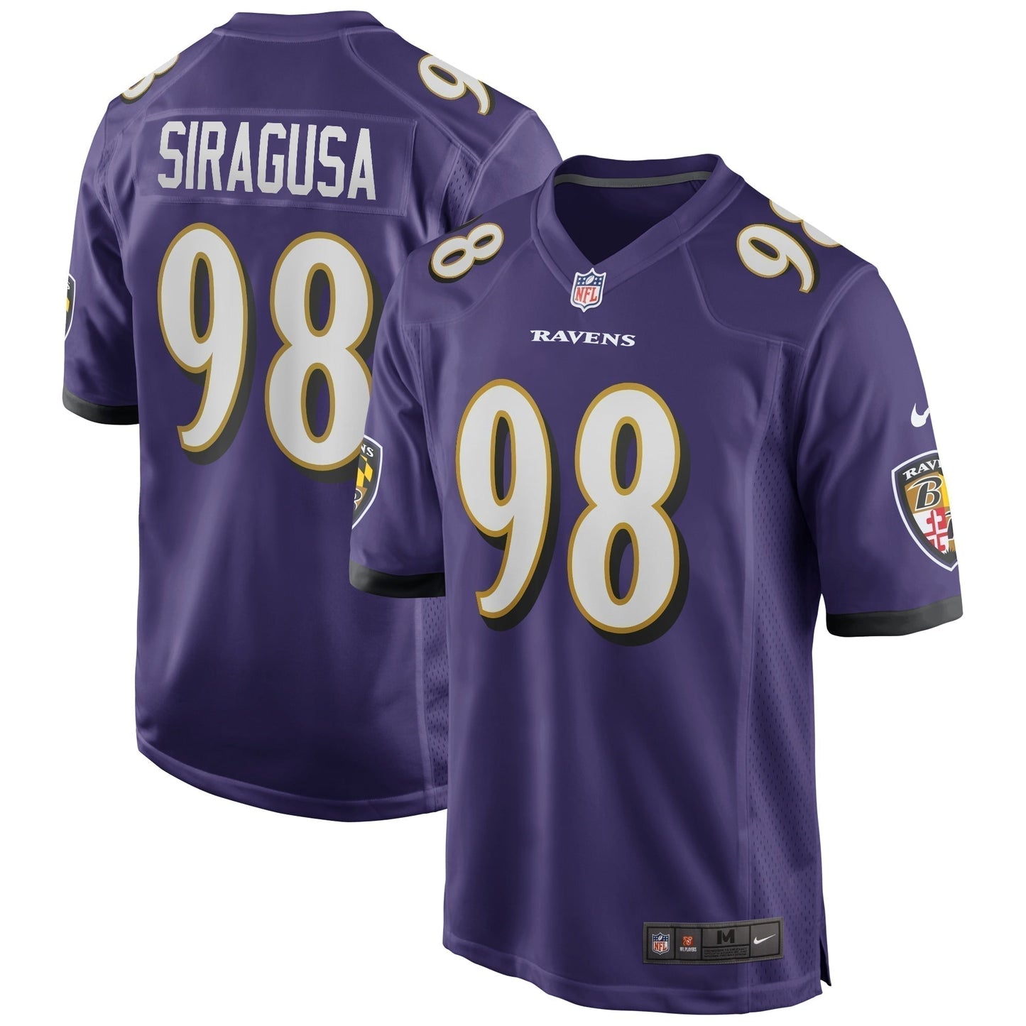 Tony Siragusa Baltimore Ravens  Game Retired   Jersey - Purple