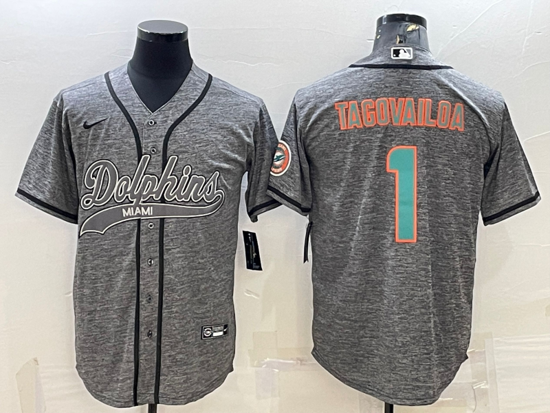 Men's Miami Dolphins Tua Tagovailoa Gray Game Jersey Joint Edition
