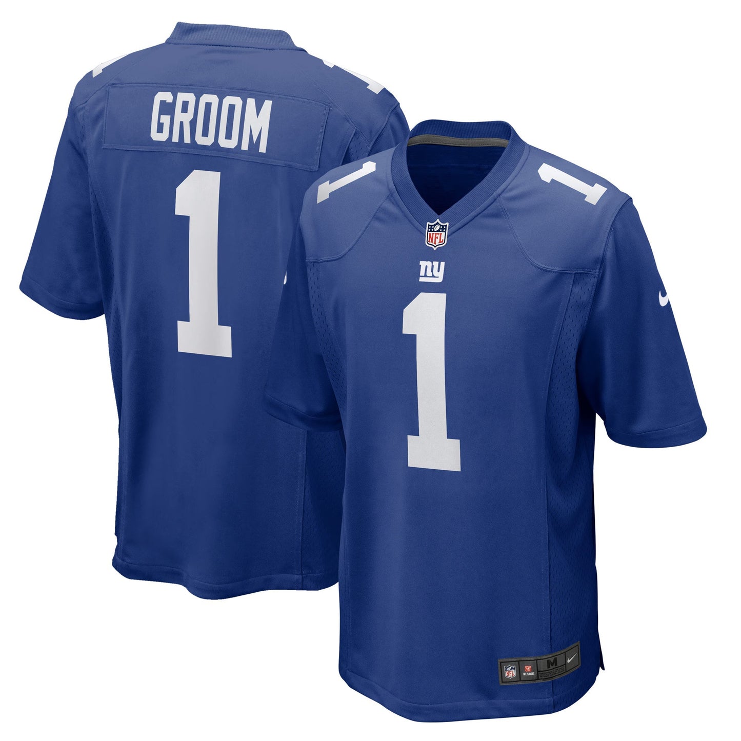 New York Giants Number 1 Groom Royal Game Jersey
