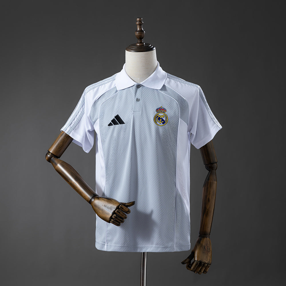 Real Madrid 25/26 Polo Jersey - Grey