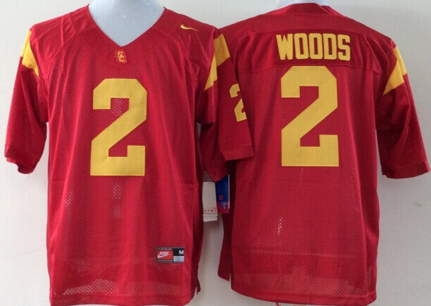 Men's USC Trojans Robert Woods Cardinal Player Game Jersey