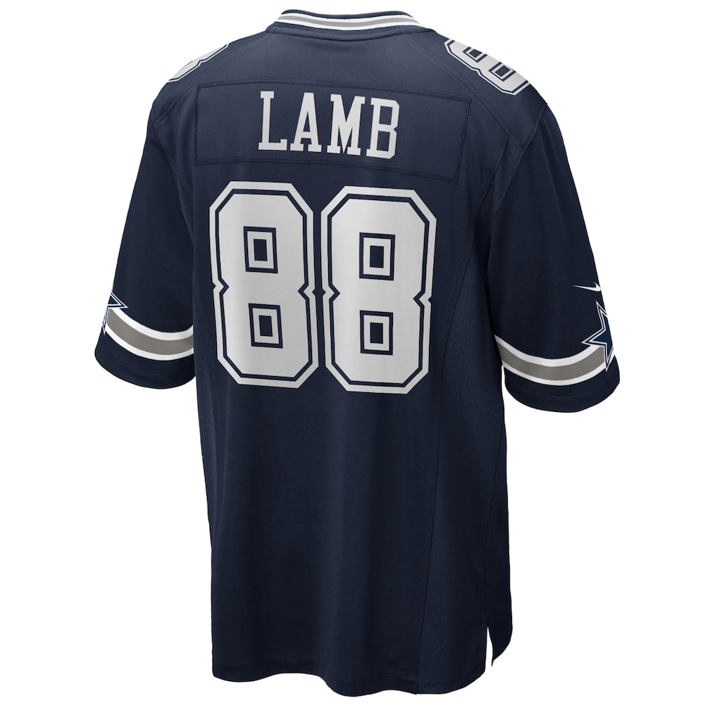 D.Cowboys #88 CeeDee Lamb Navy Game Jersey