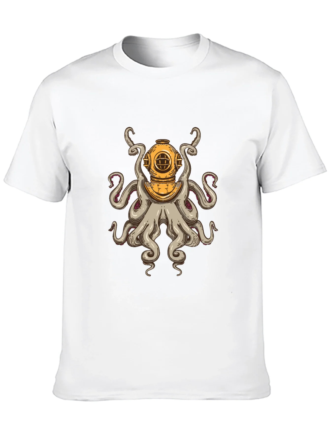 Diver Octopus T-Shirt - Unique Graphic Tee