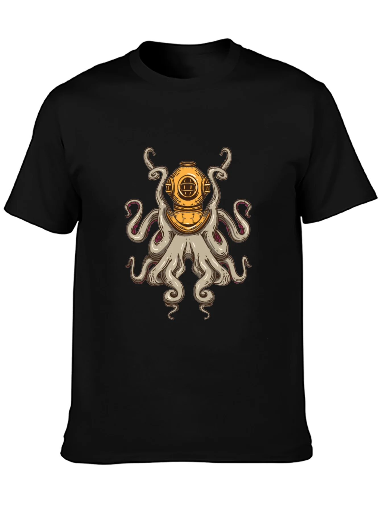 Diver Octopus T-Shirt - Unique Graphic Tee