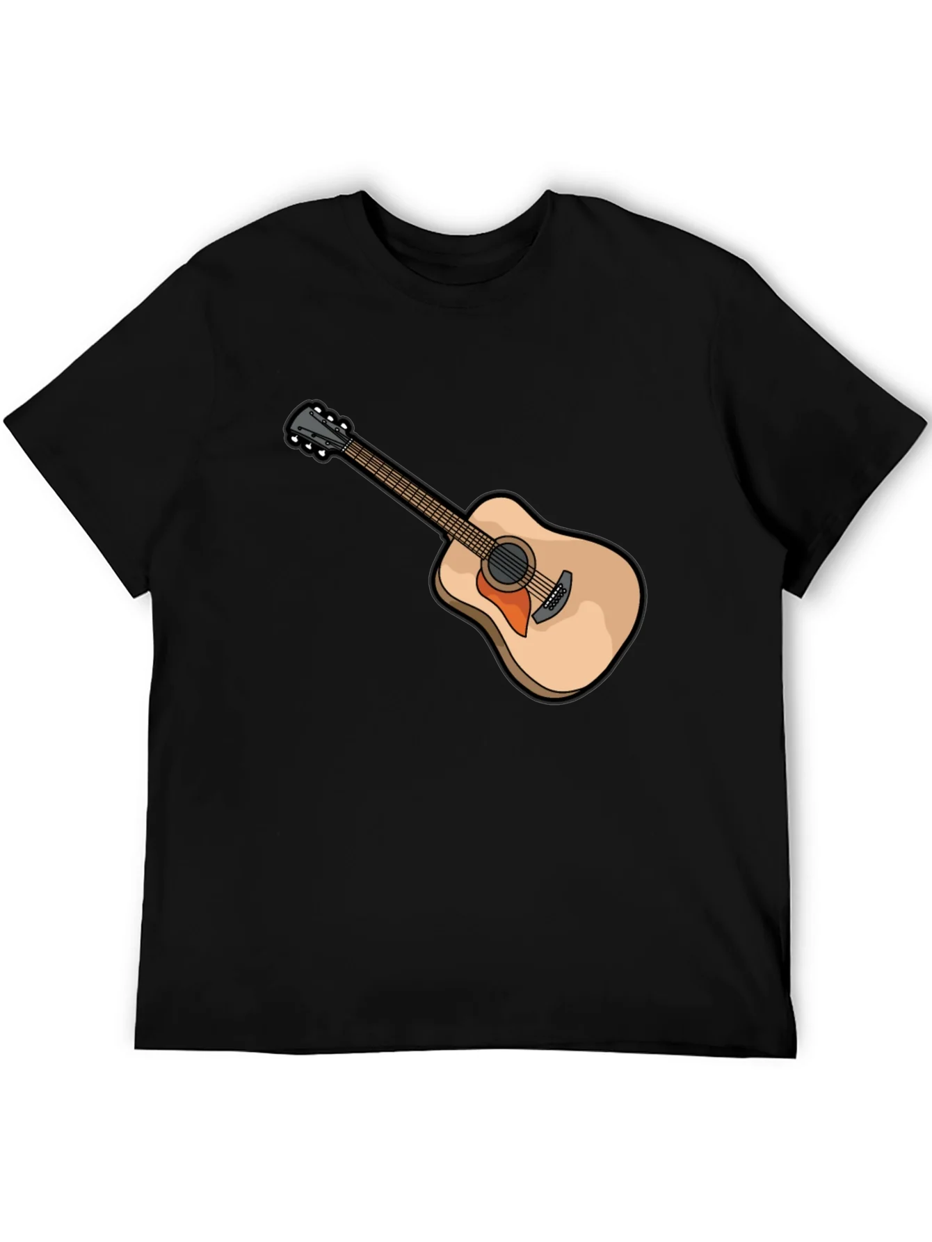 Guitar Graphic Tee - Music Lovers Black T-Shirt