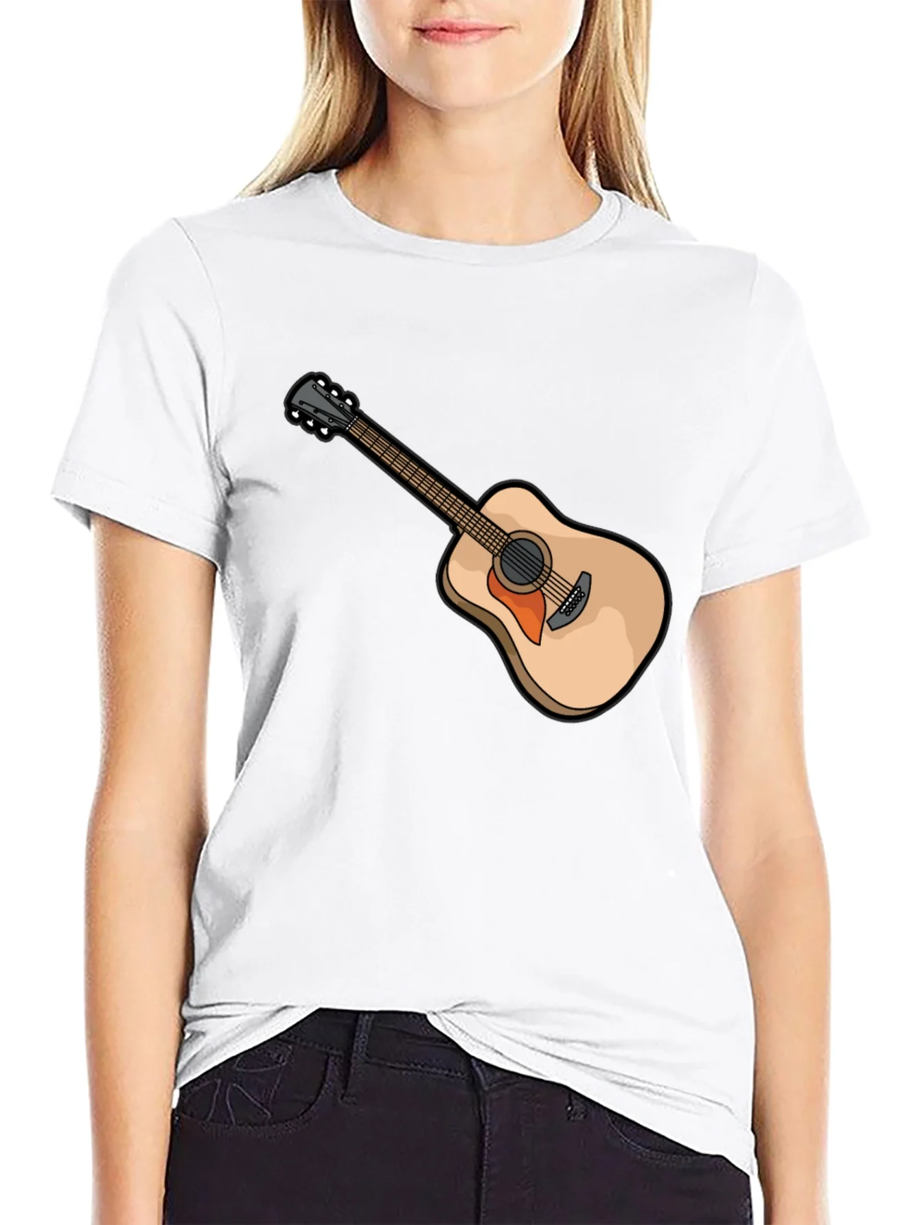 Guitar Graphic Tee - Music Lovers Black T-Shirt