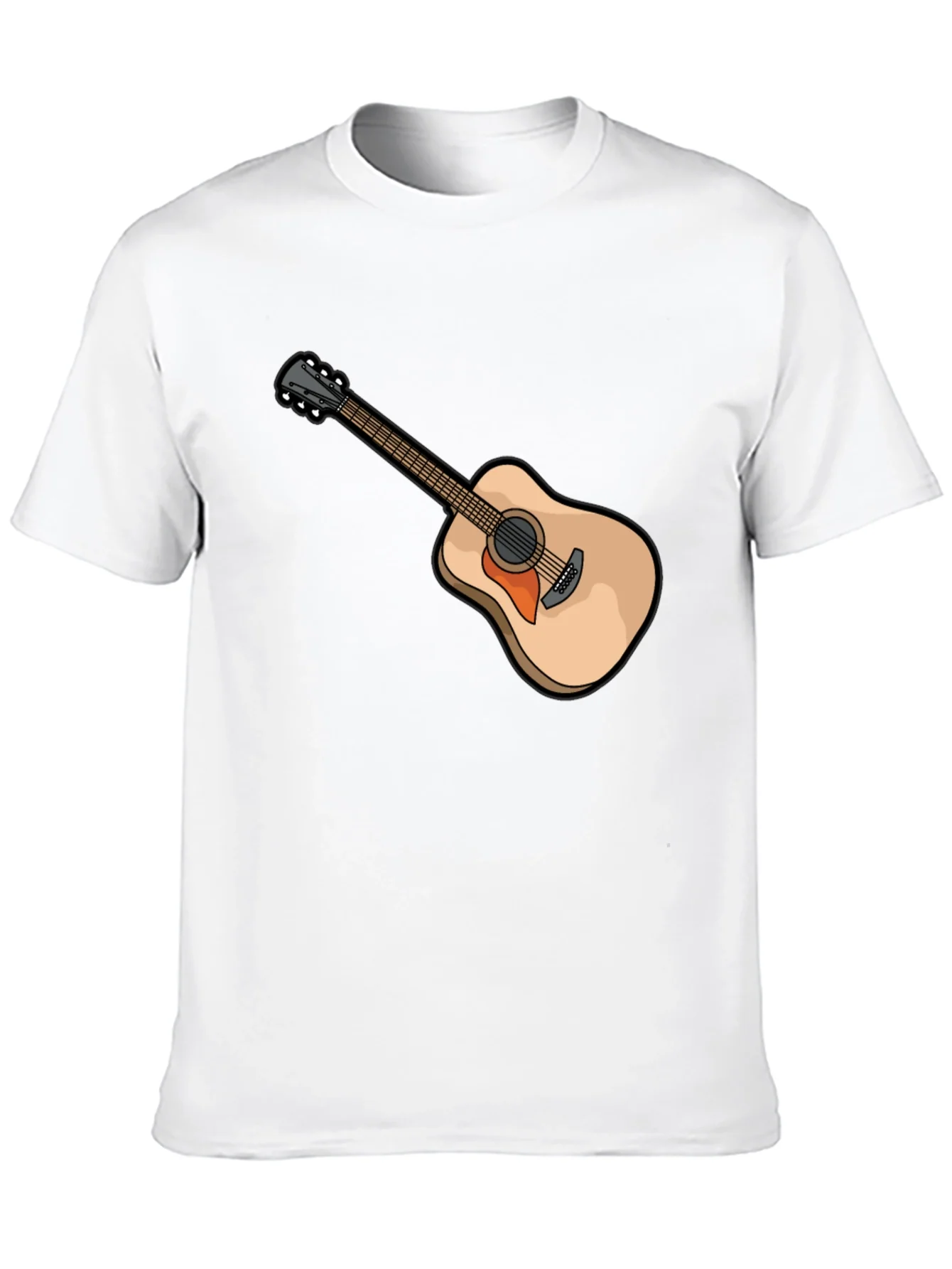 Guitar Graphic Tee - Music Lovers Black T-Shirt