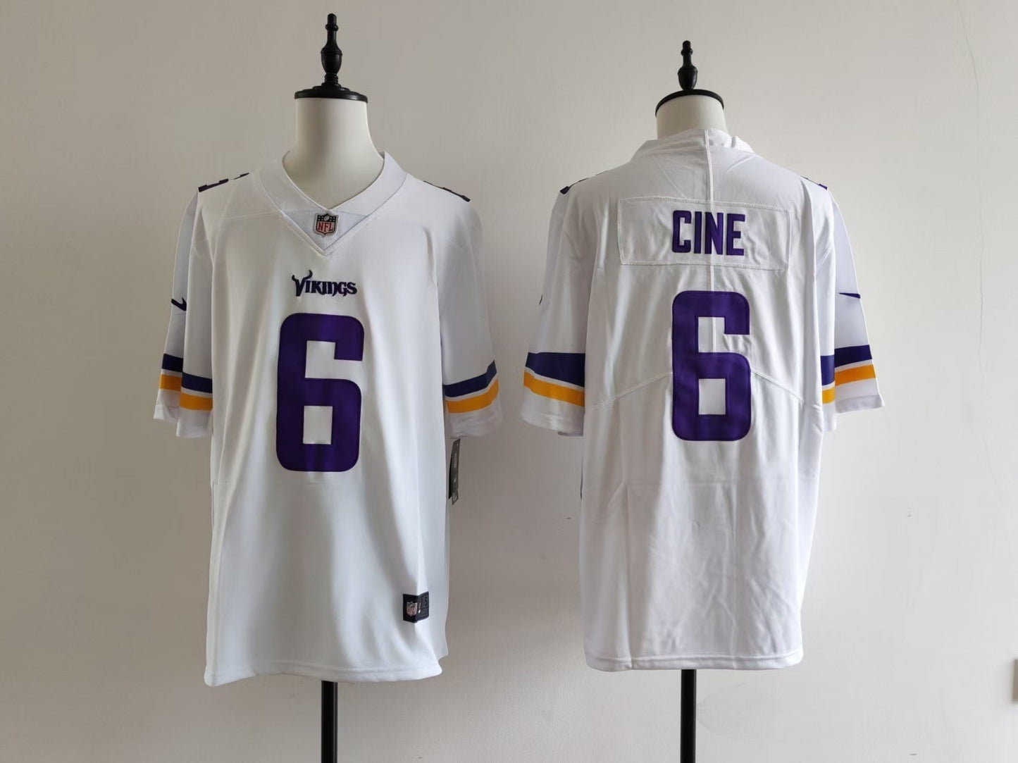 Men's Minnesota Vikings Lewis Cine  Jersey -  White#6