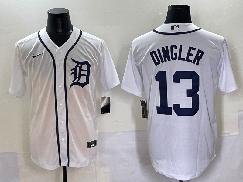 Men's Detroit Tigers Dillon Dingler White Home Replica Player Jersey