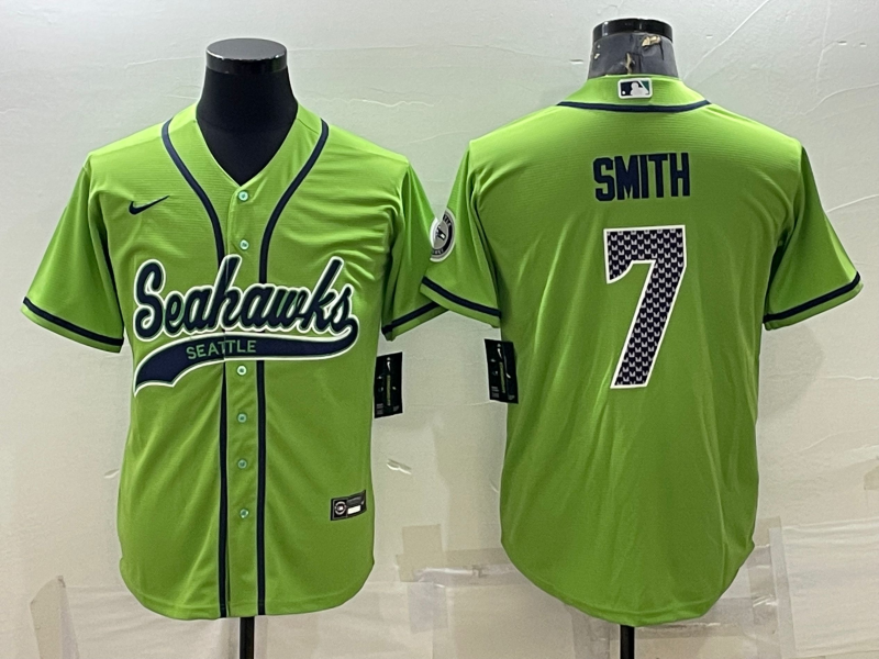 Men's Seattle Seahawks Geno Smith Green Game Jersey Joint Edition