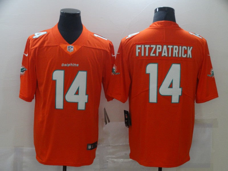Men's Miami Dolphins Ryan Fitzpatrick Orange Game Jersey