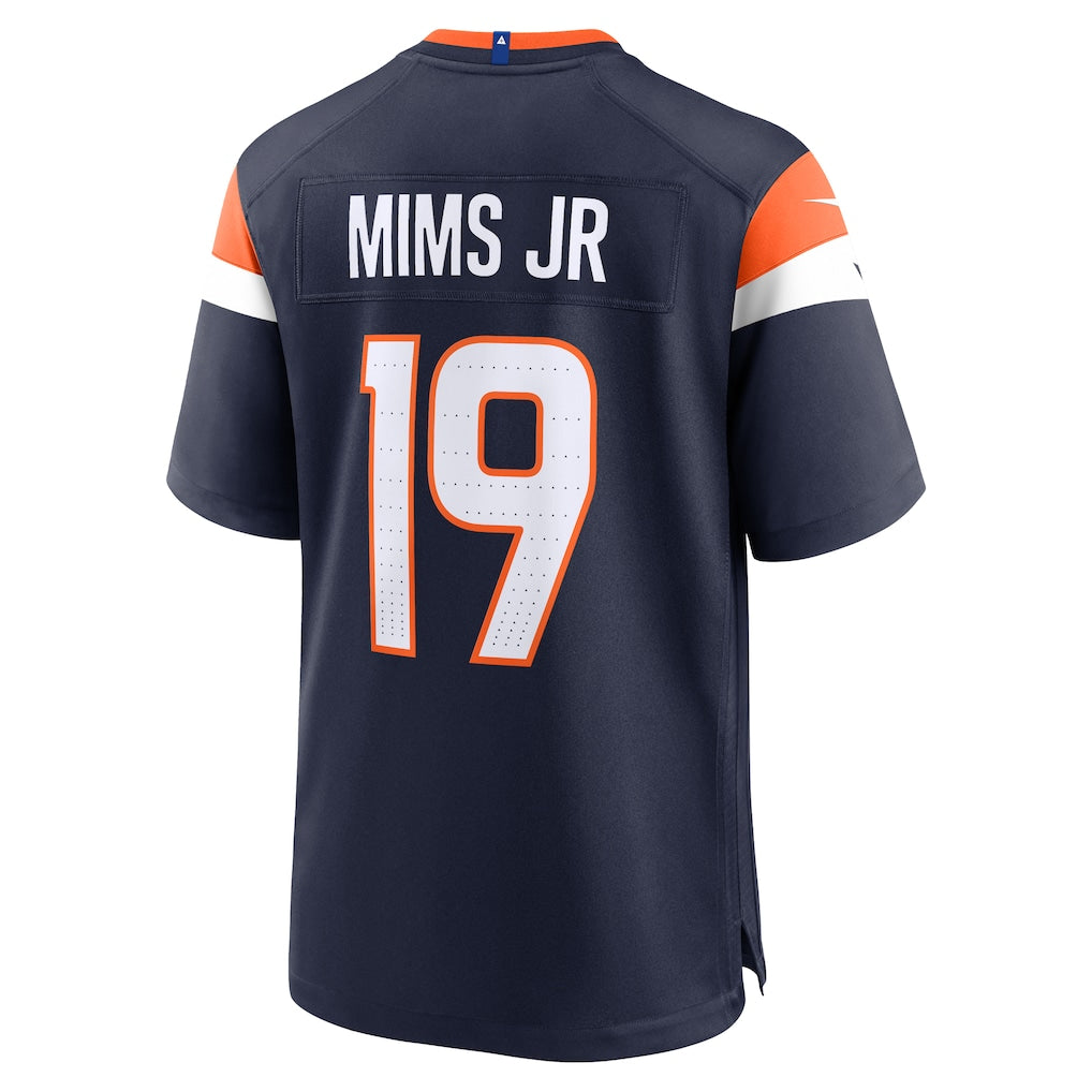 D.Broncos #19 Marvin Mims Jr Navy Alternate Game Jersey