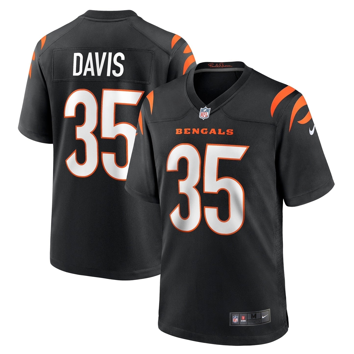Jalen Davis Cincinnati Bengals  Game   Jersey - Black