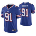 Men's Buffalo Bills #91 Ed Oliver Blue 2019 100th Season Vapor Untouchable Limited Stitched  Jersey