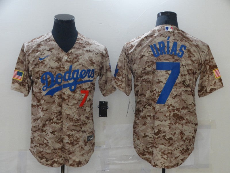 Men's Los Angeles Dodgers Julio Urias Camouflage Replica Player Jersey