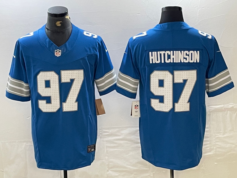 Men's Detroit Lions Aidan Hutchinson Blue Vapor F.U.S.E. Limited Jersey