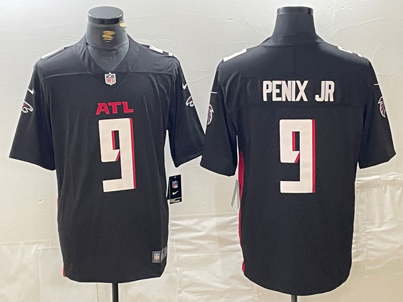 Men's Atlanta Falcons Michael Penix Jr. Black 2024 NFL Draft First Round Pick Player Game Jersey