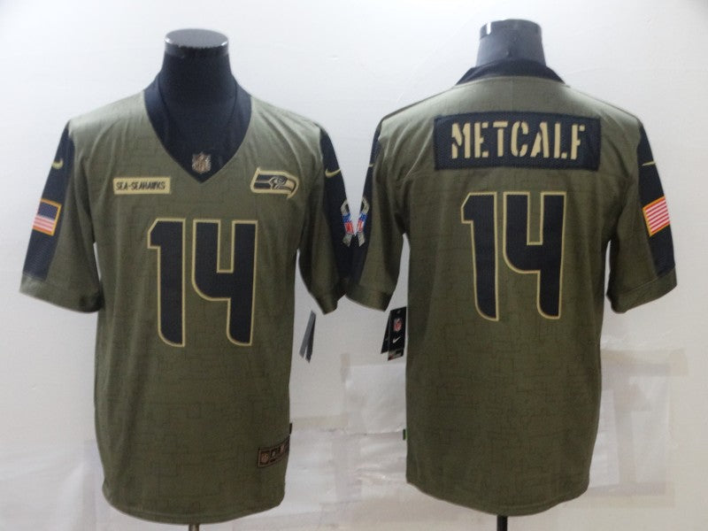Men's Seattle Seahawks DK Metcalf Brown Game Jersey