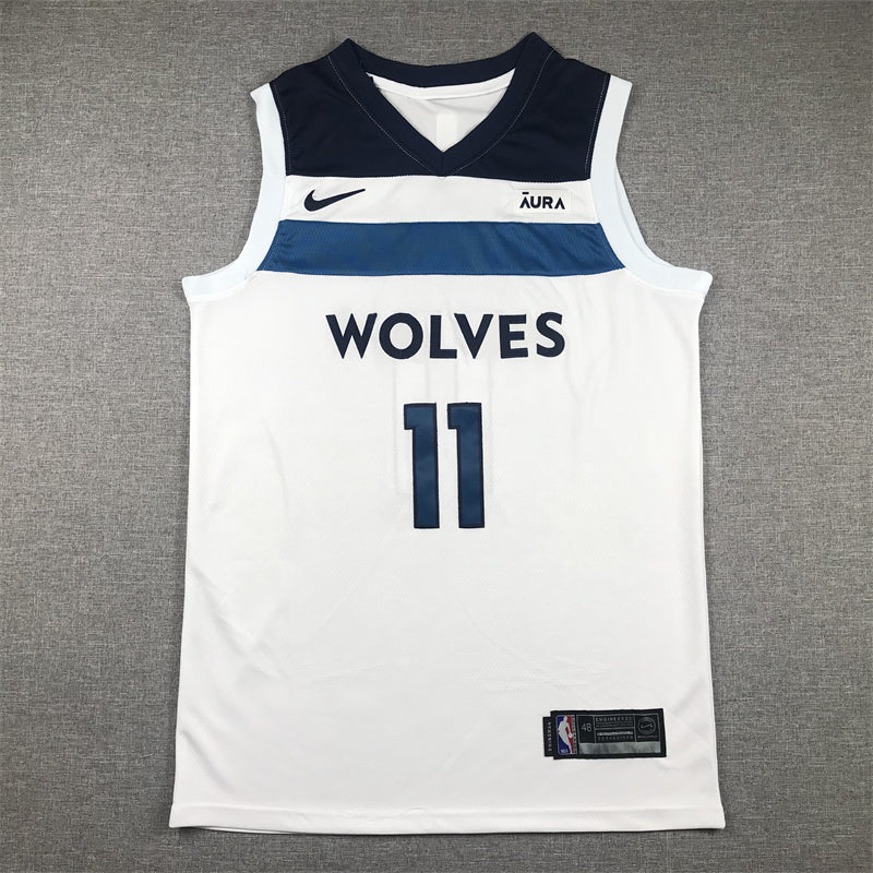 Timberwolves #11 White Jersey