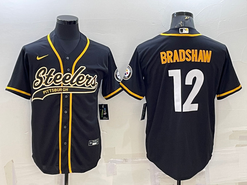 Men's Pittsburgh Steelers Terry Bradshaw Black Vapor Limited Jersey