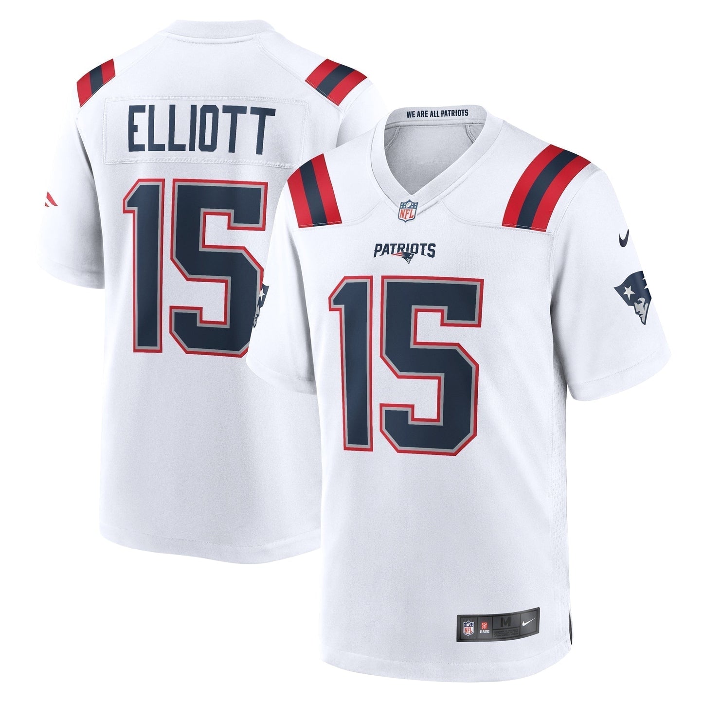 Ezekiel Elliott New England Patriots  Game   Jersey - White