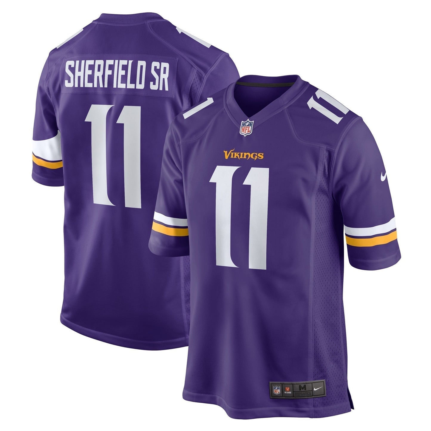 Trent Sherfield Sr. Minnesota Vikings  Game Jersey -  Purple